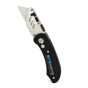 Sitemate Lock Knife & 10 Blades | BLACK ANODISED