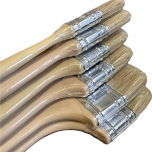 White Bristle Laminating Brush Plastic Handle