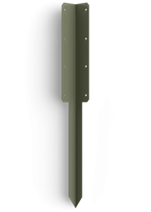 Fencemate® Double Sleeper Pin Corner Bracket | 750X2MM OLIVE